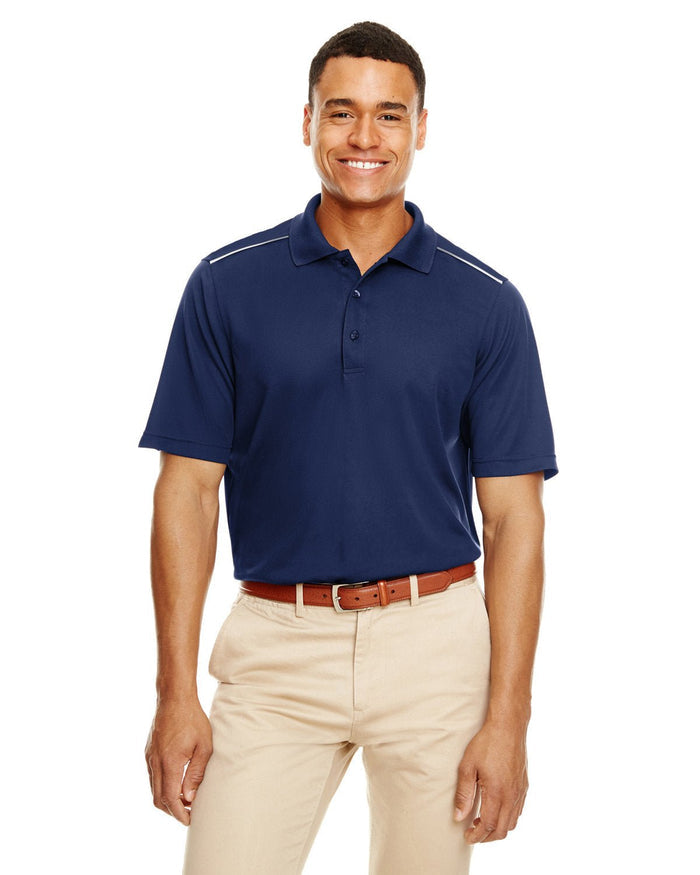 Core 365 88181R Men's Radiant Performance Piqu Polo withReflective Piping - Ninja Transfers