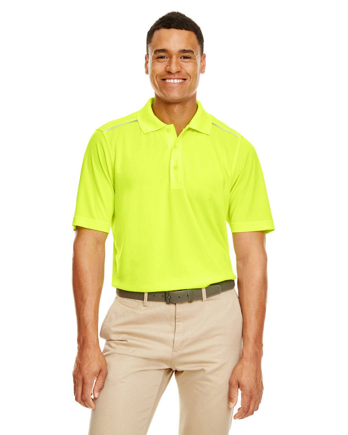 Core 365 88181R Men's Radiant Performance Piqu Polo withReflective Piping - Ninja Transfers