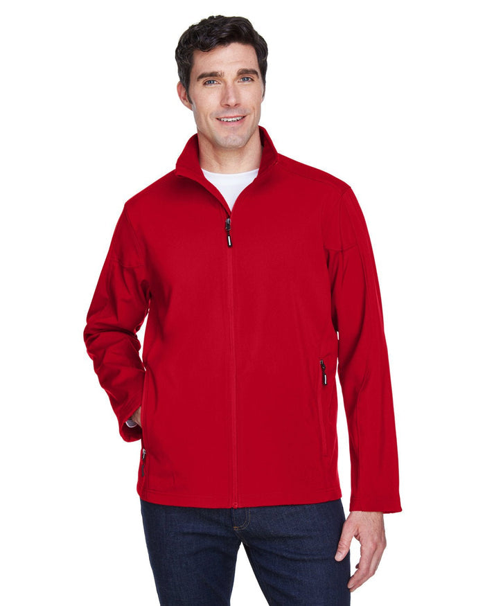 Core 365 88184 Men's Cruise Two - Layer Fleece Bonded SoftShell Jacket - Ninja Transfers
