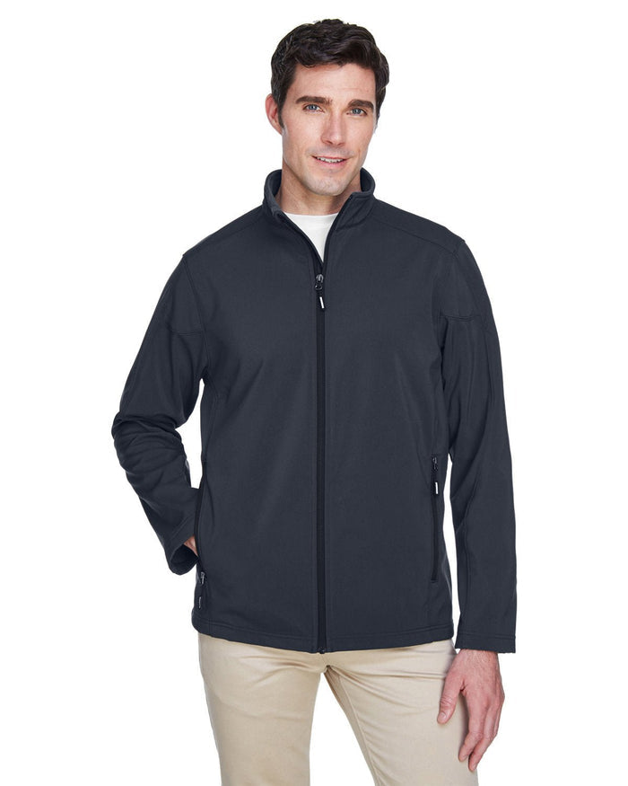 Core 365 88184 Men's Cruise Two - Layer Fleece Bonded SoftShell Jacket - Ninja Transfers