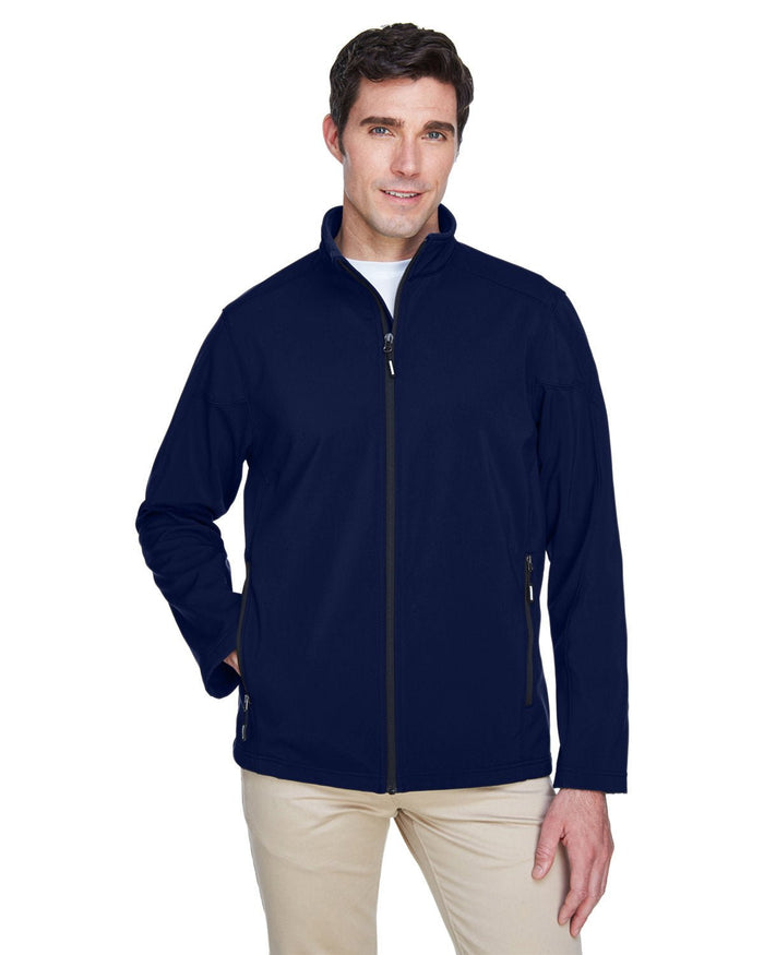 Core 365 88184 Men's Cruise Two - Layer Fleece Bonded SoftShell Jacket - Ninja Transfers