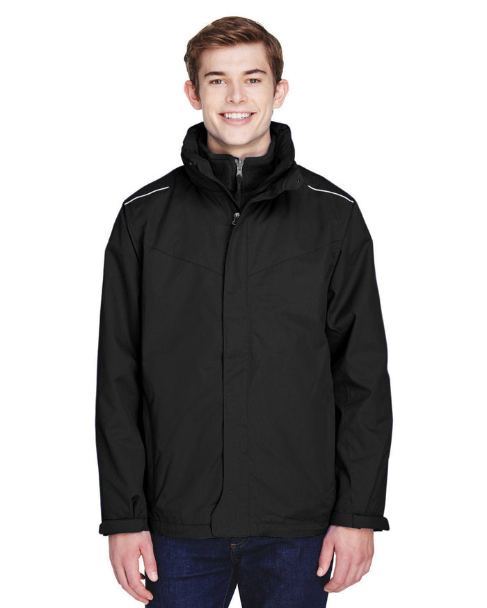 Core 365 88205T Men's Tall Region 3 - in - 1 Jacket with FleeceLiner - Ninja Transfers
