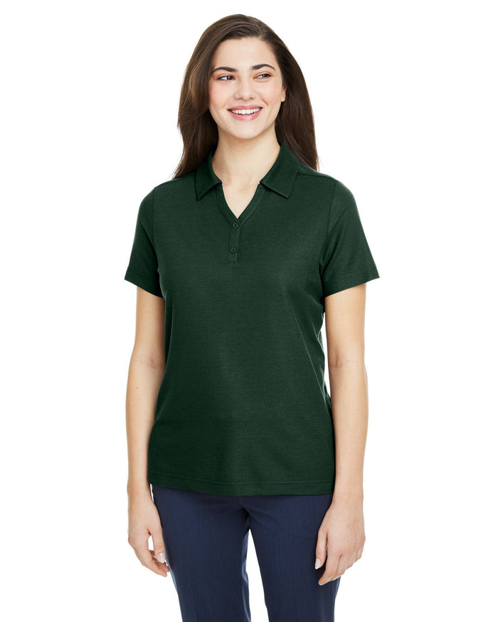 Core 365 CE112W Ladies' Fusion ChromaSoft Pique Polo - Ninja Transfers