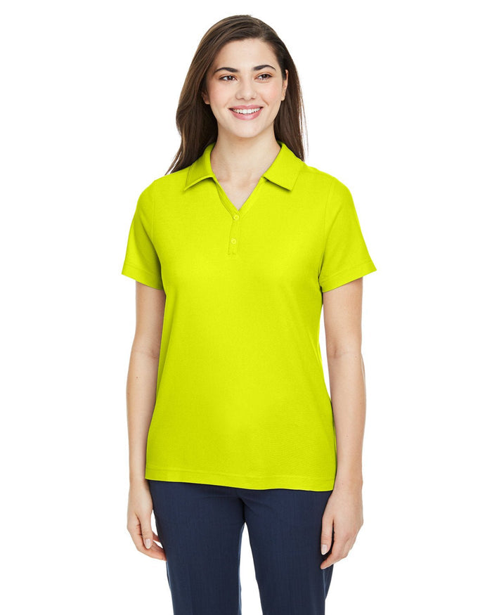 Core 365 CE112W Ladies' Fusion ChromaSoft Pique Polo - Ninja Transfers
