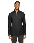 Core 365 CE405 Men's Fusion ChromaSoft Pique Quarter - Zip - Ninja Transfers