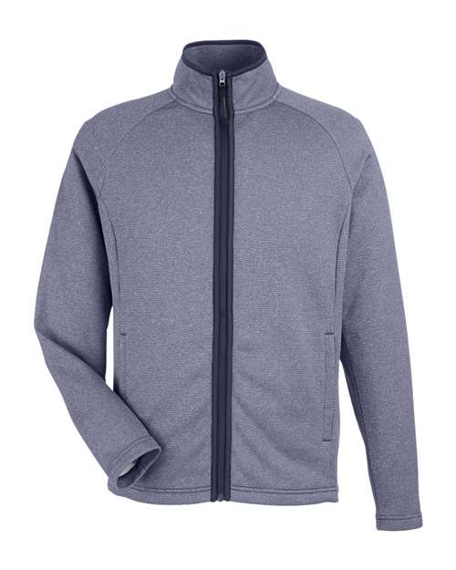 CORE365 CE72 Men's Venture Heathered Stripe Full-Zip Jacket