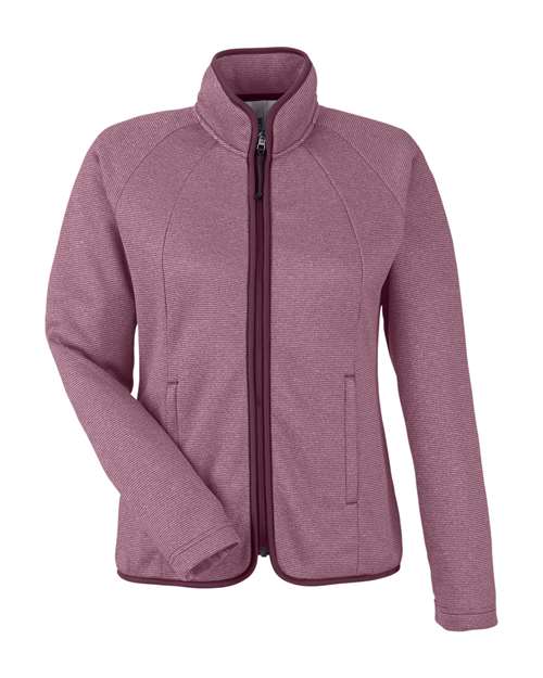 CORE365 CE72W Women's Venture Heathered Stripe Full-Zip Jacket