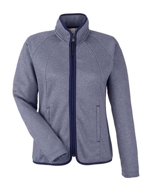 CORE365 CE72W Women's Venture Heathered Stripe Full-Zip Jacket