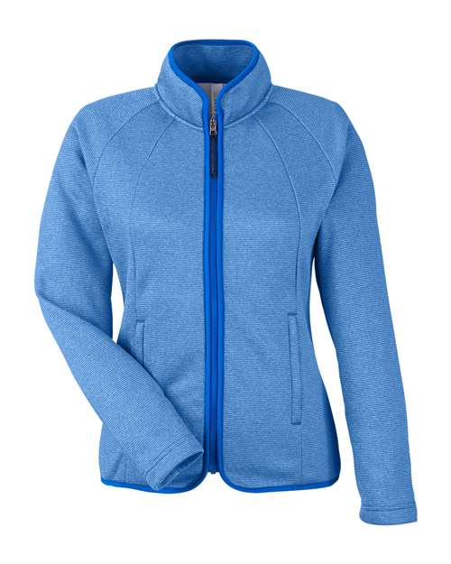 CORE365 CE72W Women's Venture Heathered Stripe Full-Zip Jacket