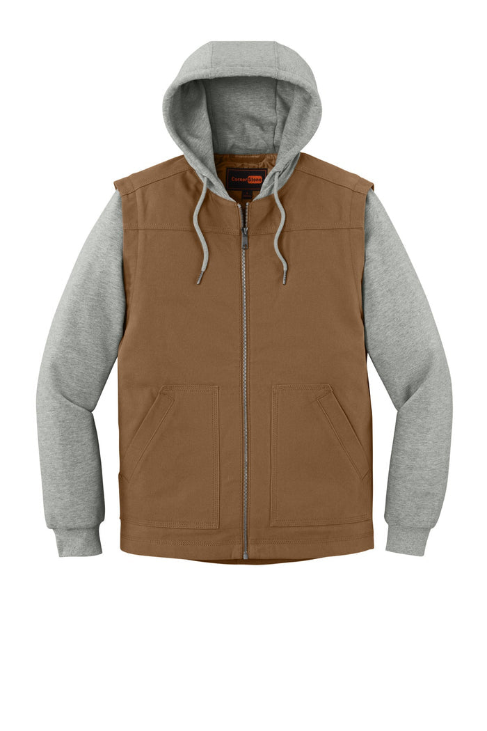 CornerStone CSJ42 Duck Fleece Full-Zip Hooded Jacket