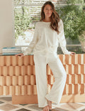 Cotton Cashmere Fine Knit Full Length Pant