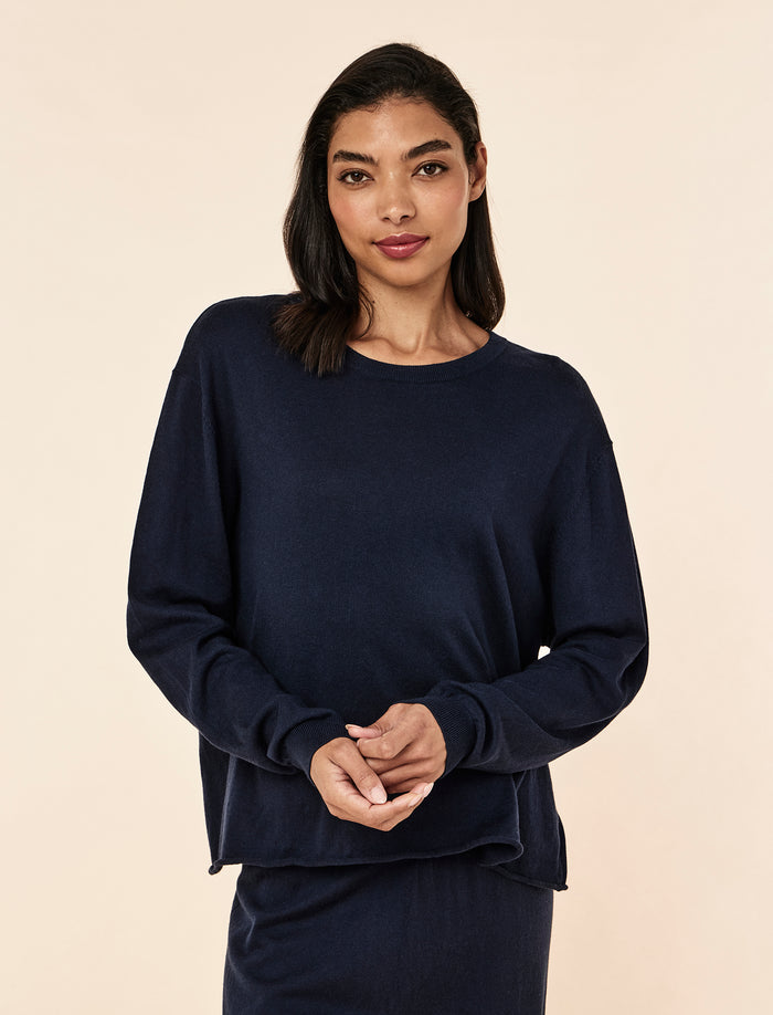 Cotton Cashmere Fine Knit Jumper