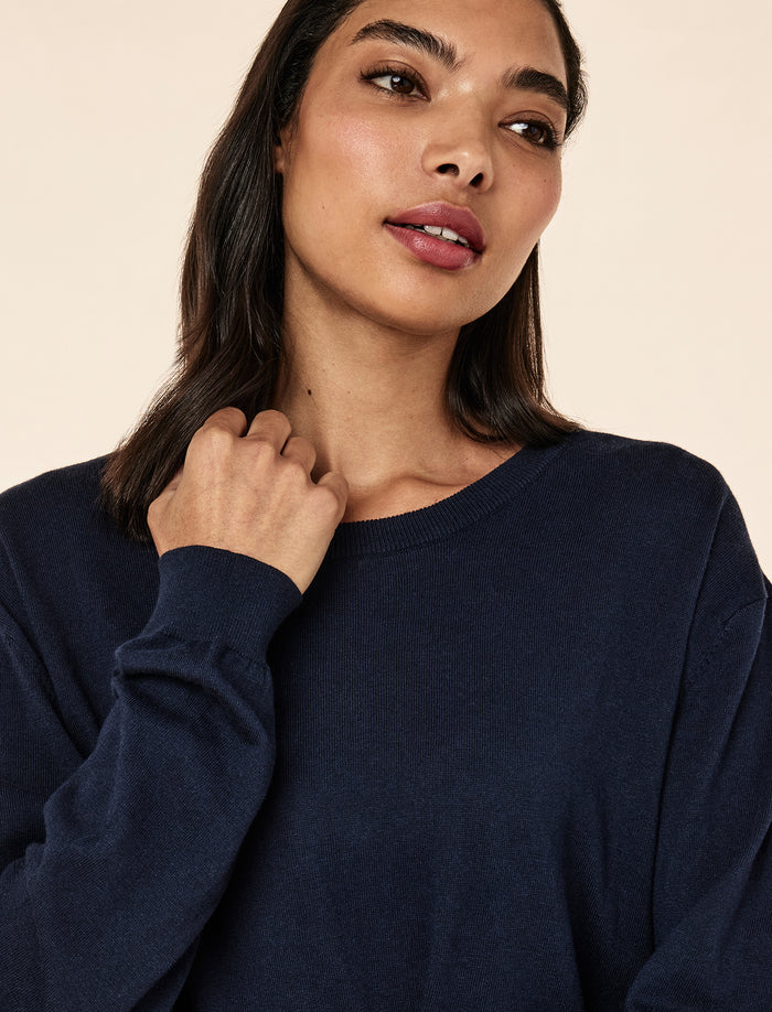 Cotton Cashmere Fine Knit Jumper