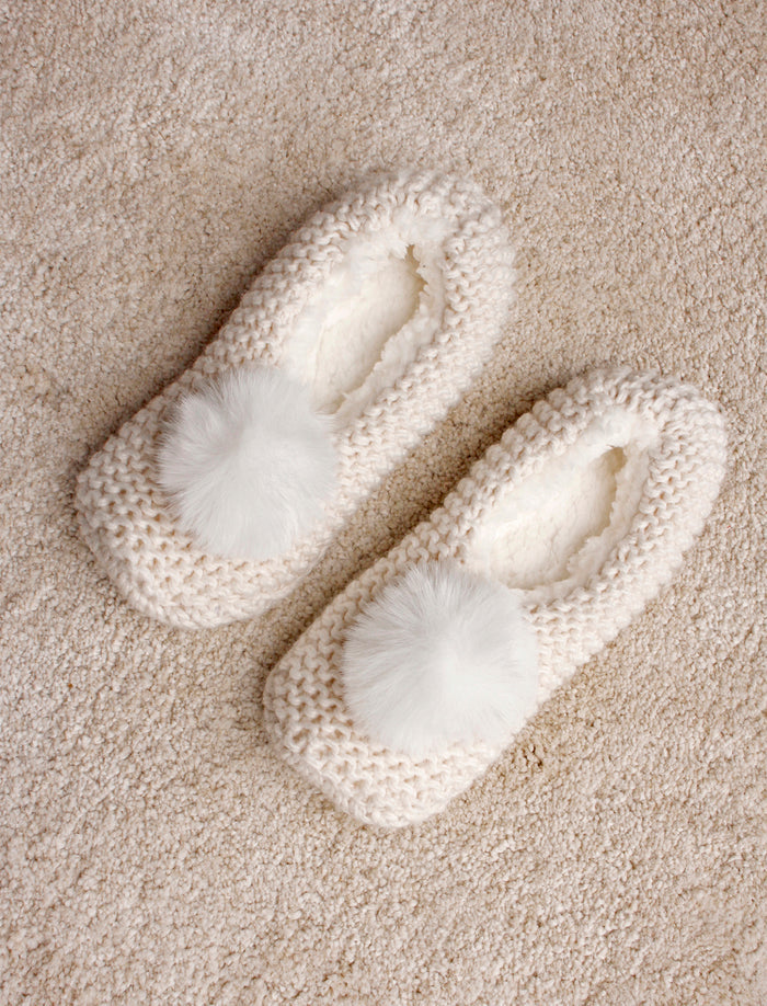 Cozy Cable Slipper Socks