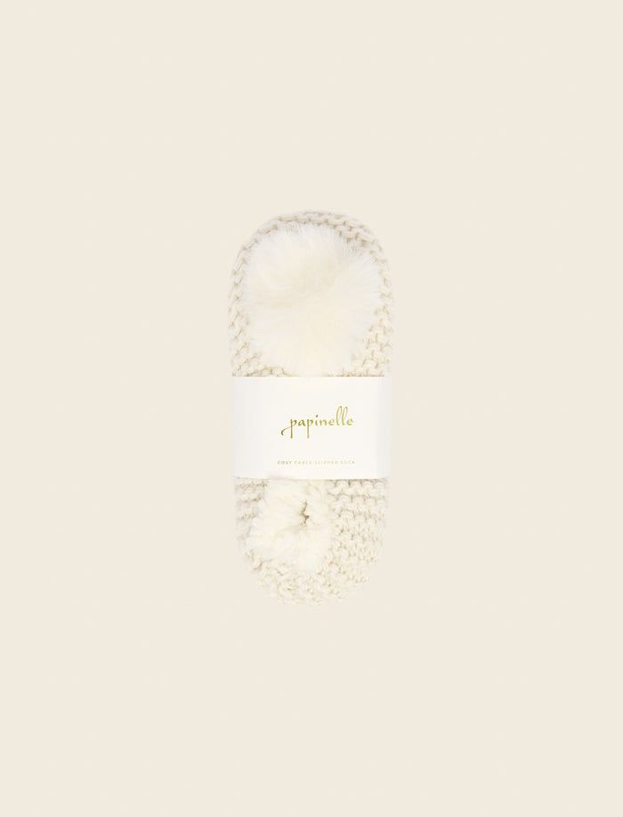 Cozy Cable Slipper Socks