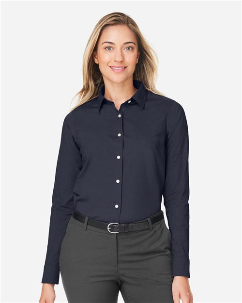 Devon & Jones DG505W Women's CrownLux Performance Spencer Poplin Dress Shirt