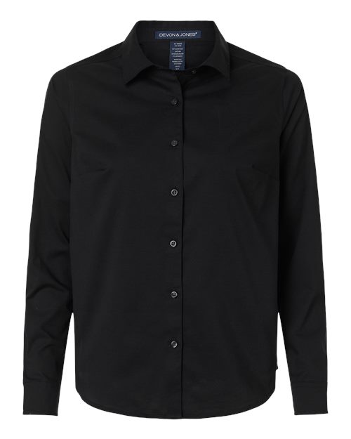 Devon & Jones DG505W Women's CrownLux Performance Spencer Poplin Dress Shirt