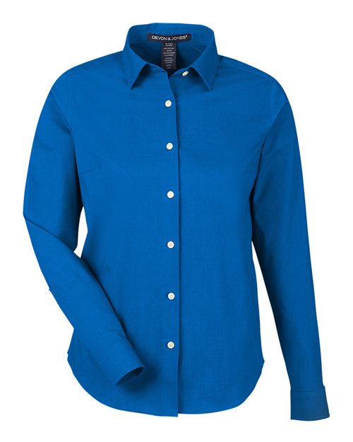 Devon & Jones DG505W Women's CrownLux Performance Spencer Poplin Dress Shirt