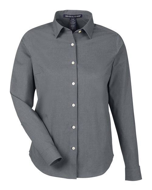 Devon & Jones DG505W Women's CrownLux Performance Spencer Poplin Dress Shirt
