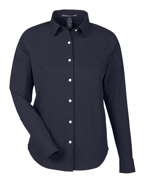 Devon & Jones DG505W Women's CrownLux Performance Spencer Poplin Dress Shirt