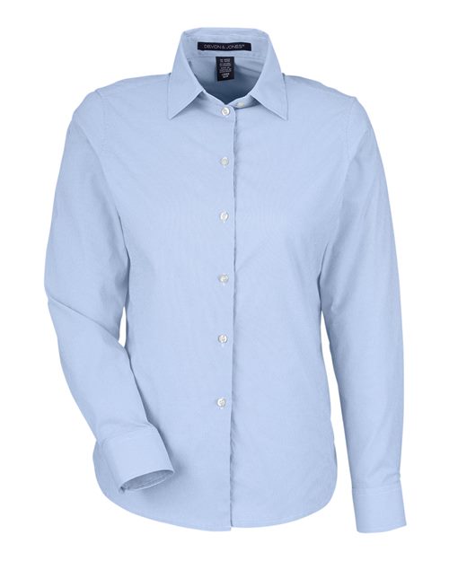 Devon & Jones DG537W Women's CrownLux Performance Microstripe Dress Shirt