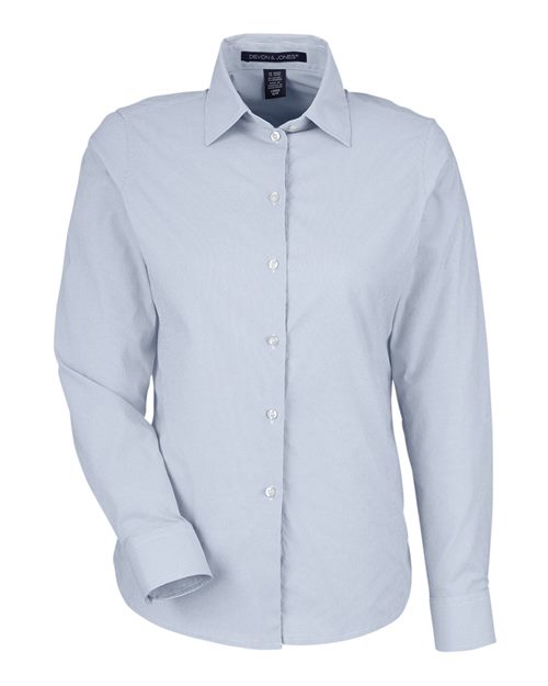 Devon & Jones DG537W Women's CrownLux Performance Microstripe Dress Shirt