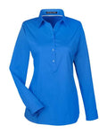 Devon & Jones DP610W Women's Perfect Fit Half-Placket Tunic Dress Shirt