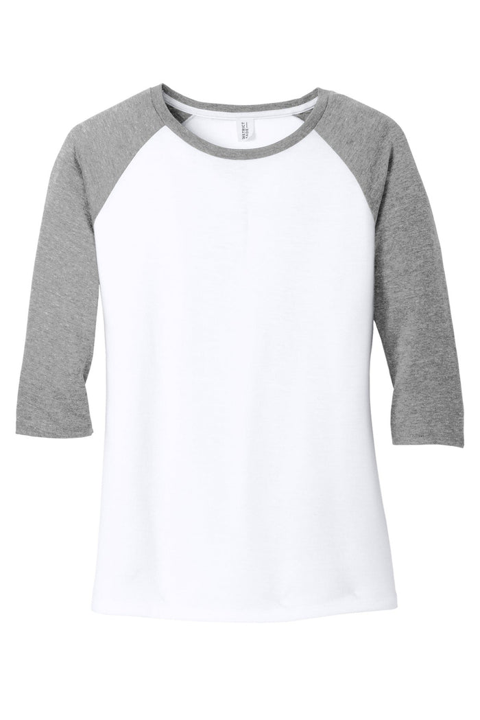 District DM136L Women's Perfect Tri 3/4-Sleeve Raglan
