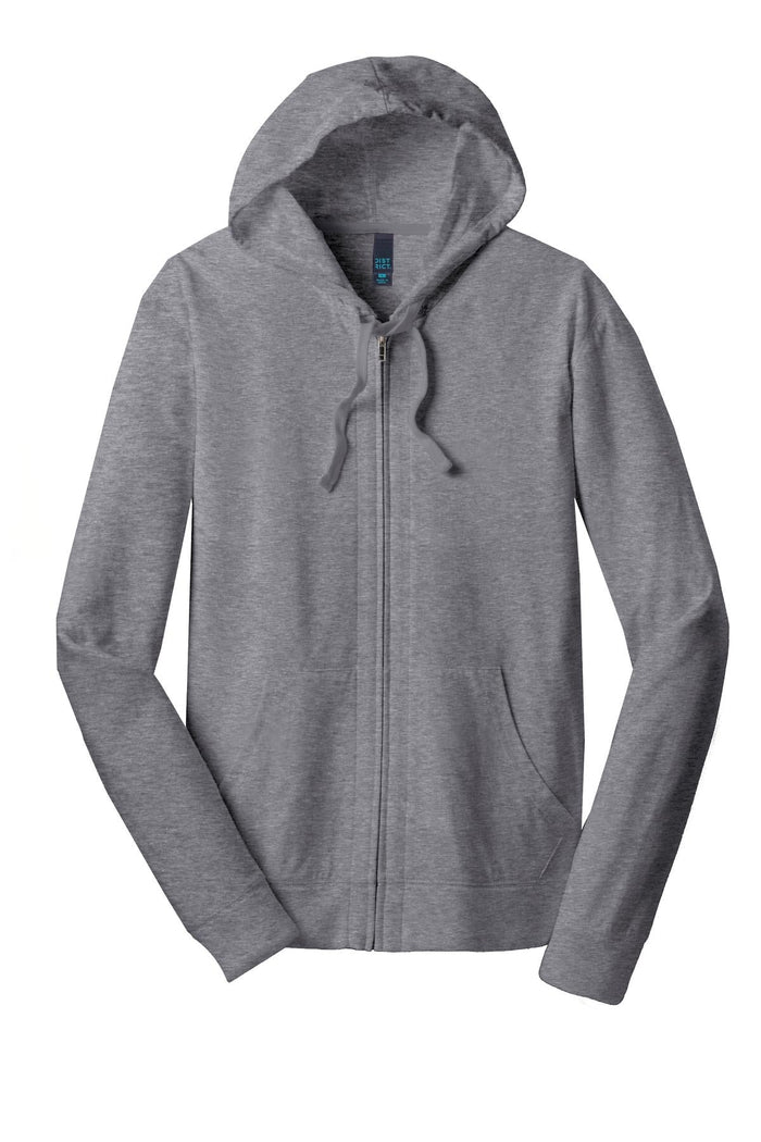 District DT1100 Jersey Full-Zip Hoodie