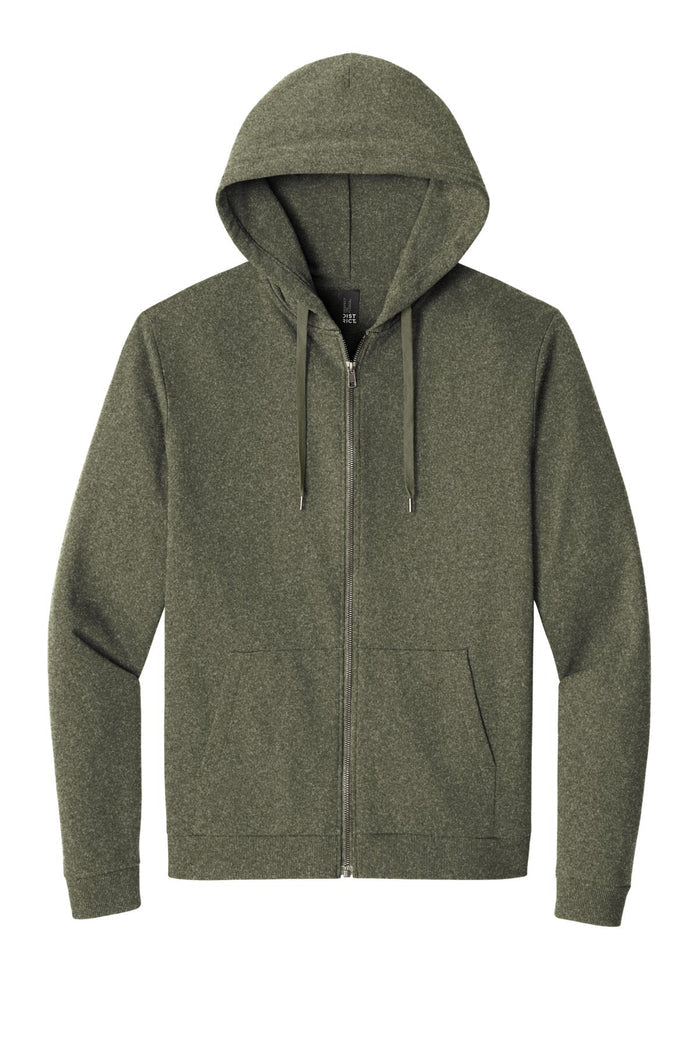 District DT1302 Perfect Tri Fleece Full-Zip Hoodie