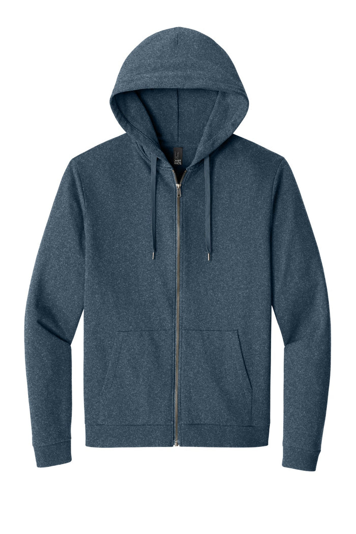 District DT1302 Perfect Tri Fleece Full-Zip Hoodie