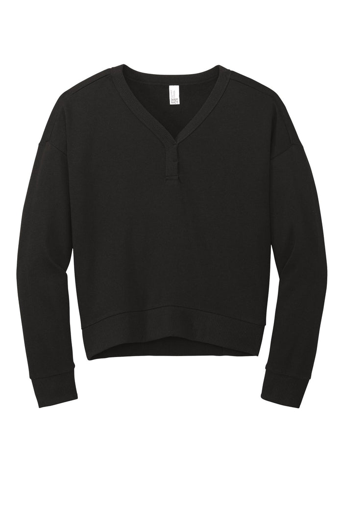 District DT1312 Women's Perfect Tri Fleece V-Neck Sweatshirt