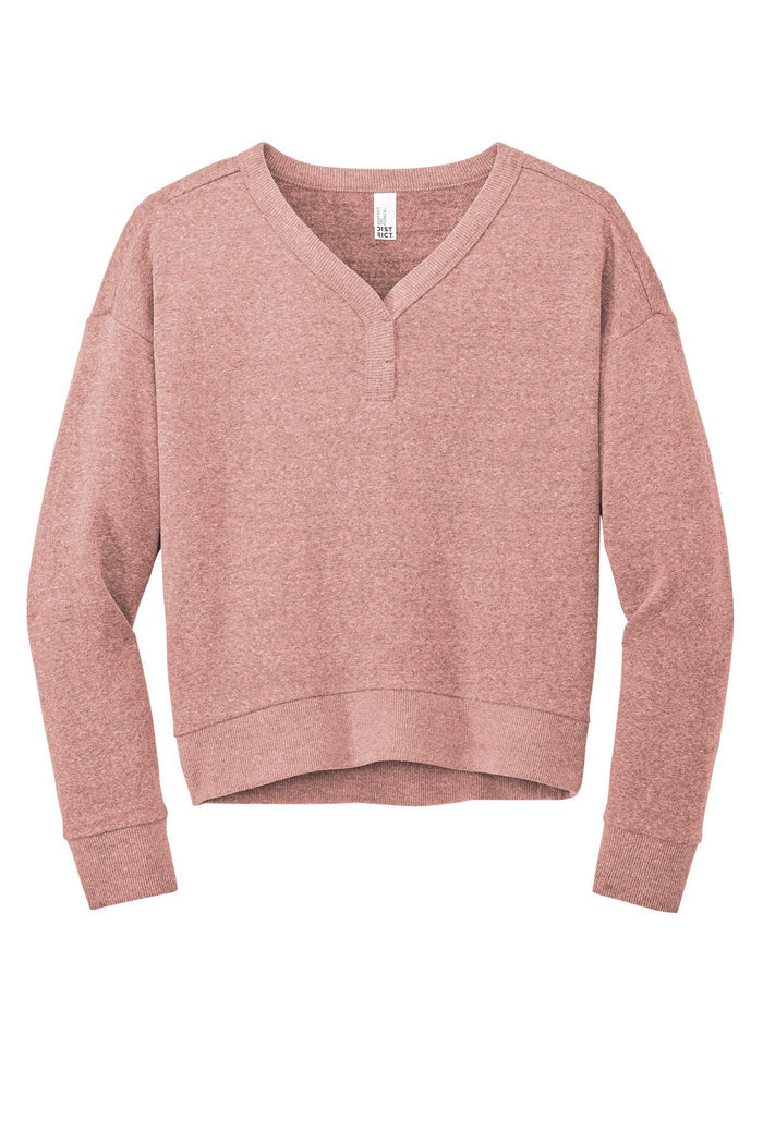 District DT1312 Women's Perfect Tri Fleece V-Neck Sweatshirt