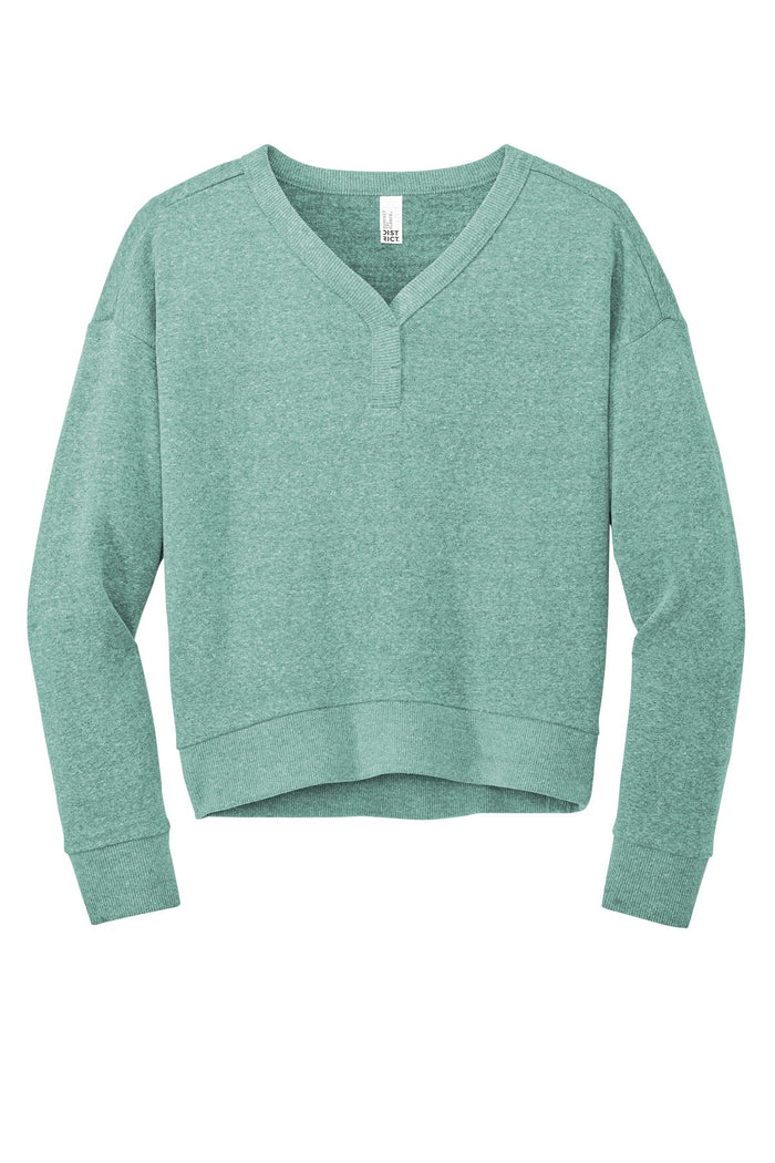 District DT1312 Women's Perfect Tri Fleece V-Neck Sweatshirt
