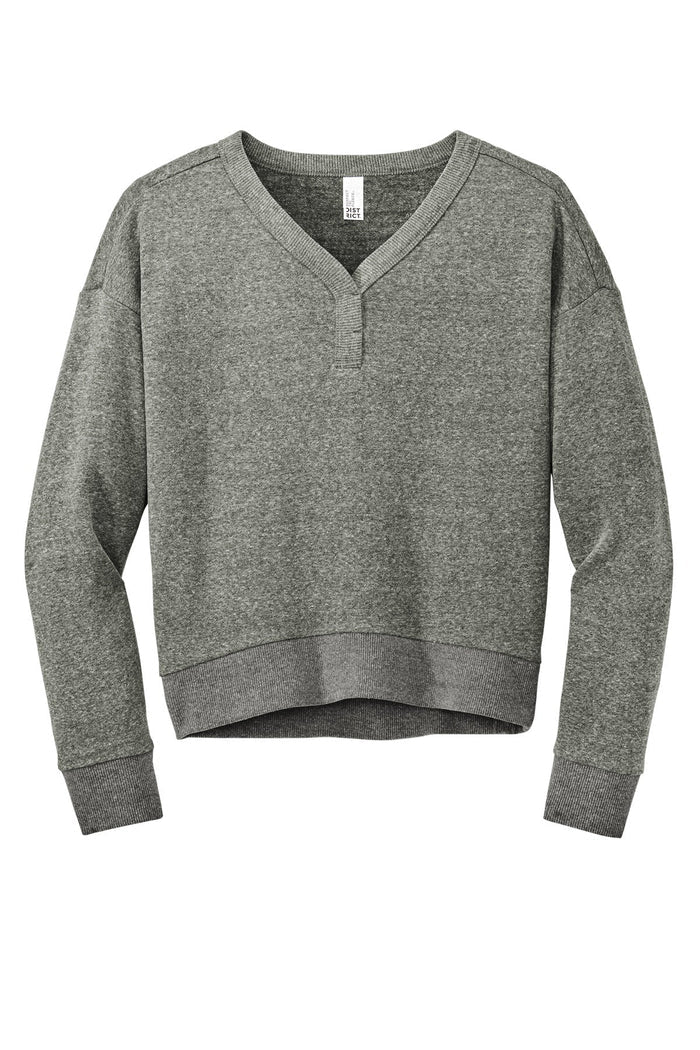 District DT1312 Women's Perfect Tri Fleece V-Neck Sweatshirt