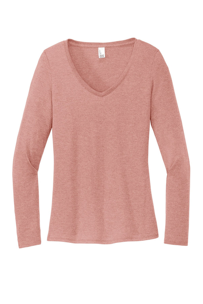 District DT135 Women's Perfect Tri Long Sleeve V-Neck Tee