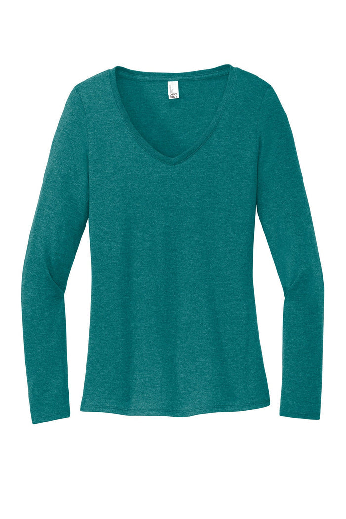 District DT135 Women's Perfect Tri Long Sleeve V-Neck Tee