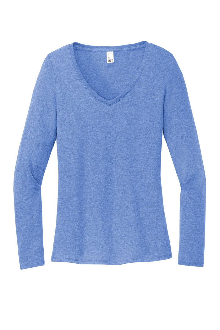 District DT135 Women's Perfect Tri Long Sleeve V-Neck Tee