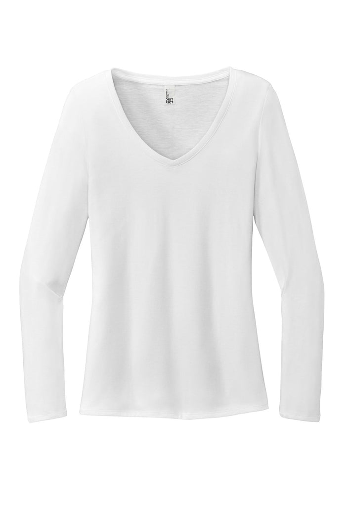 District DT135 Women's Perfect Tri Long Sleeve V-Neck Tee