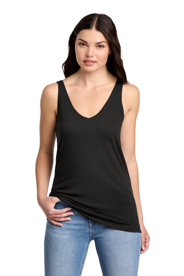 District DT154 Women's Perfect Blend CVC V-Neck Tank