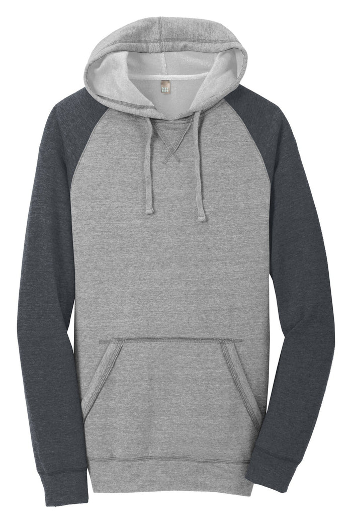 District DT196 Young Mens Lightweight Fleece Raglan Hoodie