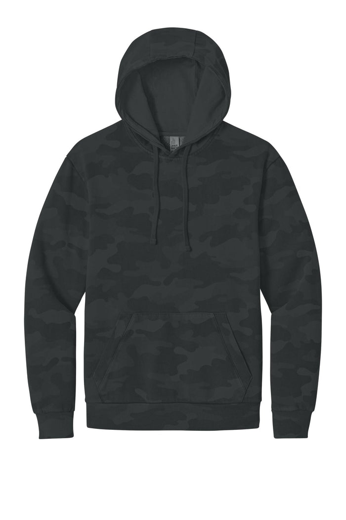 District DT2200C Wash Camo Fleece Hoodie