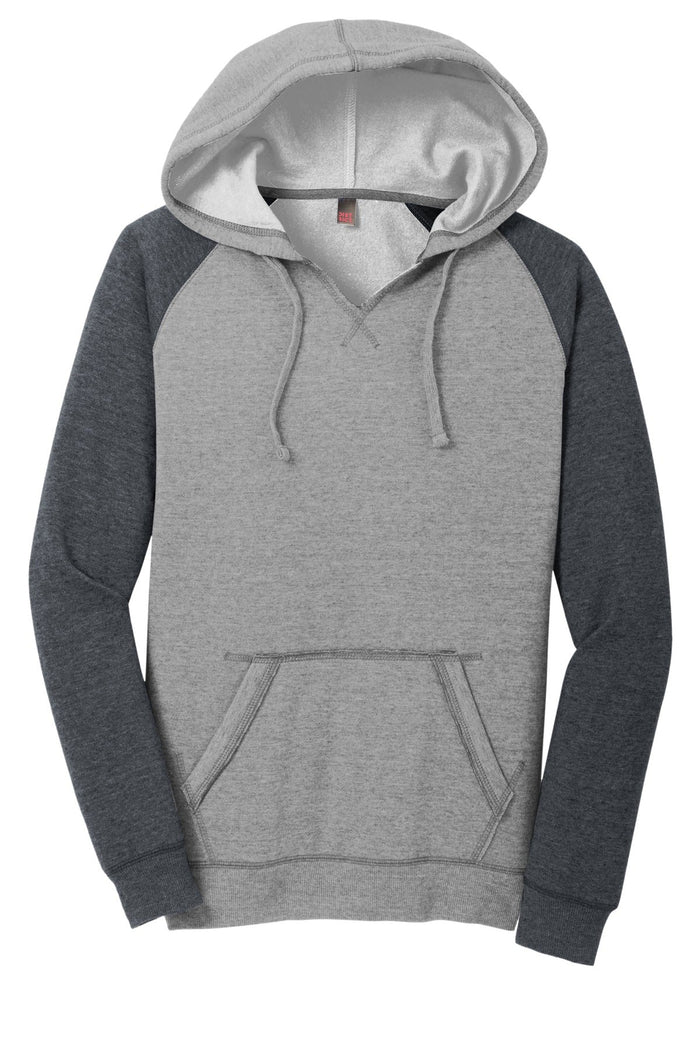 District DT296 Women's Lightweight Fleece Raglan Hoodie