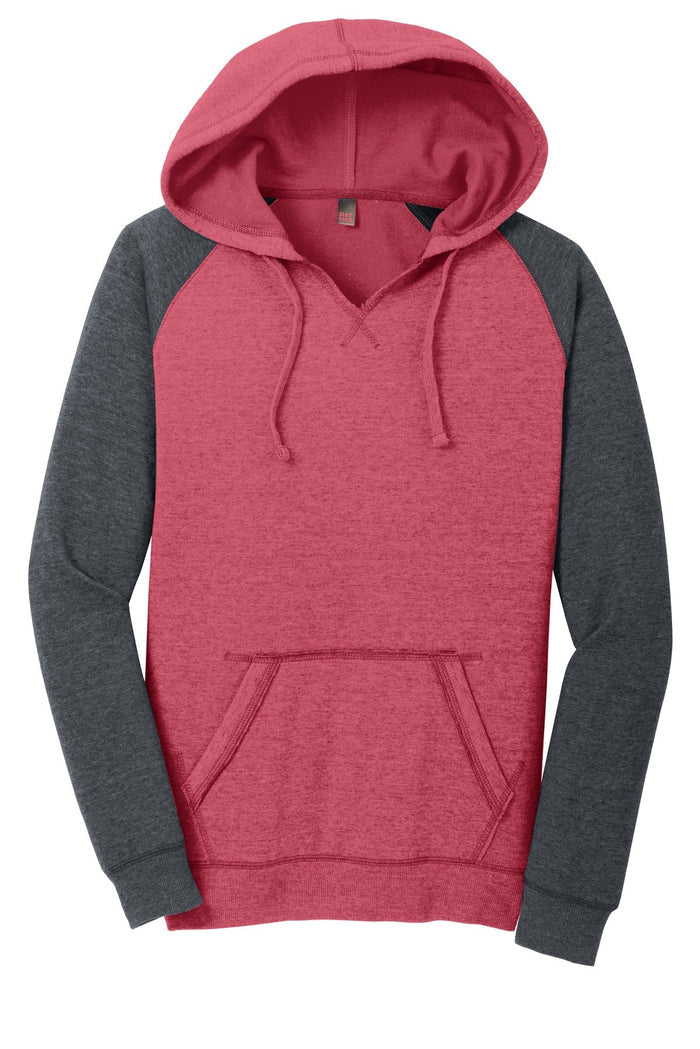 District DT296 Women's Lightweight Fleece Raglan Hoodie