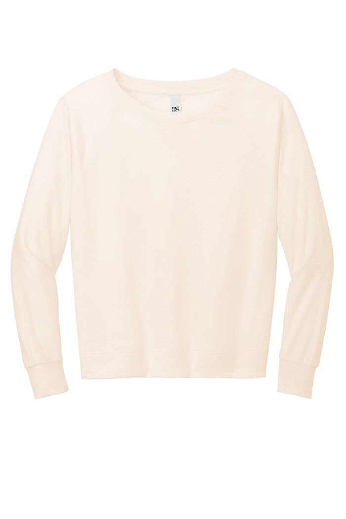 District DT672 Women's Featherweight French Terry Long Sleeve Crewneck