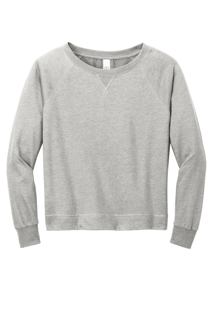 District DT672 Women's Featherweight French Terry Long Sleeve Crewneck