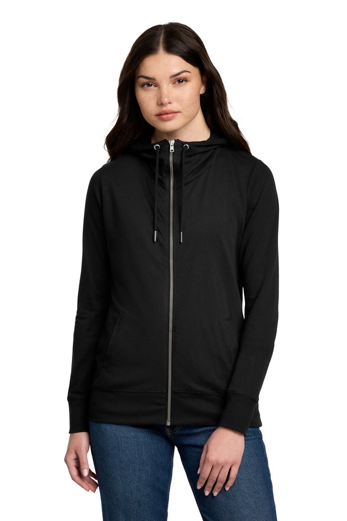 District DT673 Women's Featherweight French Terry Full-Zip Hoodie