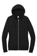 District DT673 Women's Featherweight French Terry Full-Zip Hoodie