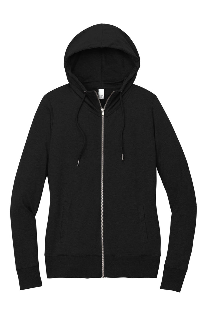 District DT673 Women's Featherweight French Terry Full-Zip Hoodie