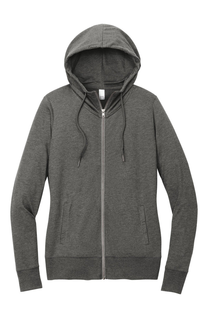 District DT673 Women's Featherweight French Terry Full-Zip Hoodie